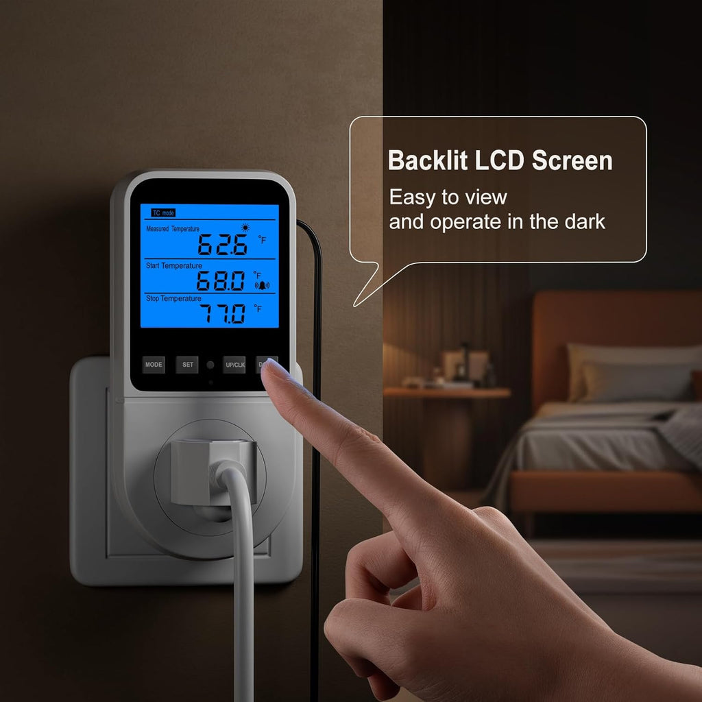 INKBIRDPLUS Plug in Thermostat Timer with Cycle Time Period Control, Heating/Cooling