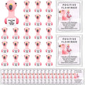 Gejoy 75 Pcs Positive Flamingo Appreciation Gifts Set Include 25 Mini Rubber Flamingo 25 Motivational Card 25 Package Bag Emotional Inspirational Gifts for Employee Coworker Staff Teacher Team Friends