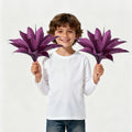 Artificial Agave 15In Faux Agave Fake Greenery Outdoor Artificial Plant Fake Plant for Indoor Home Decoration Plastic Plant Outdoor Decoration Front Porch Decor Simulation Plants 2Pack,Purple