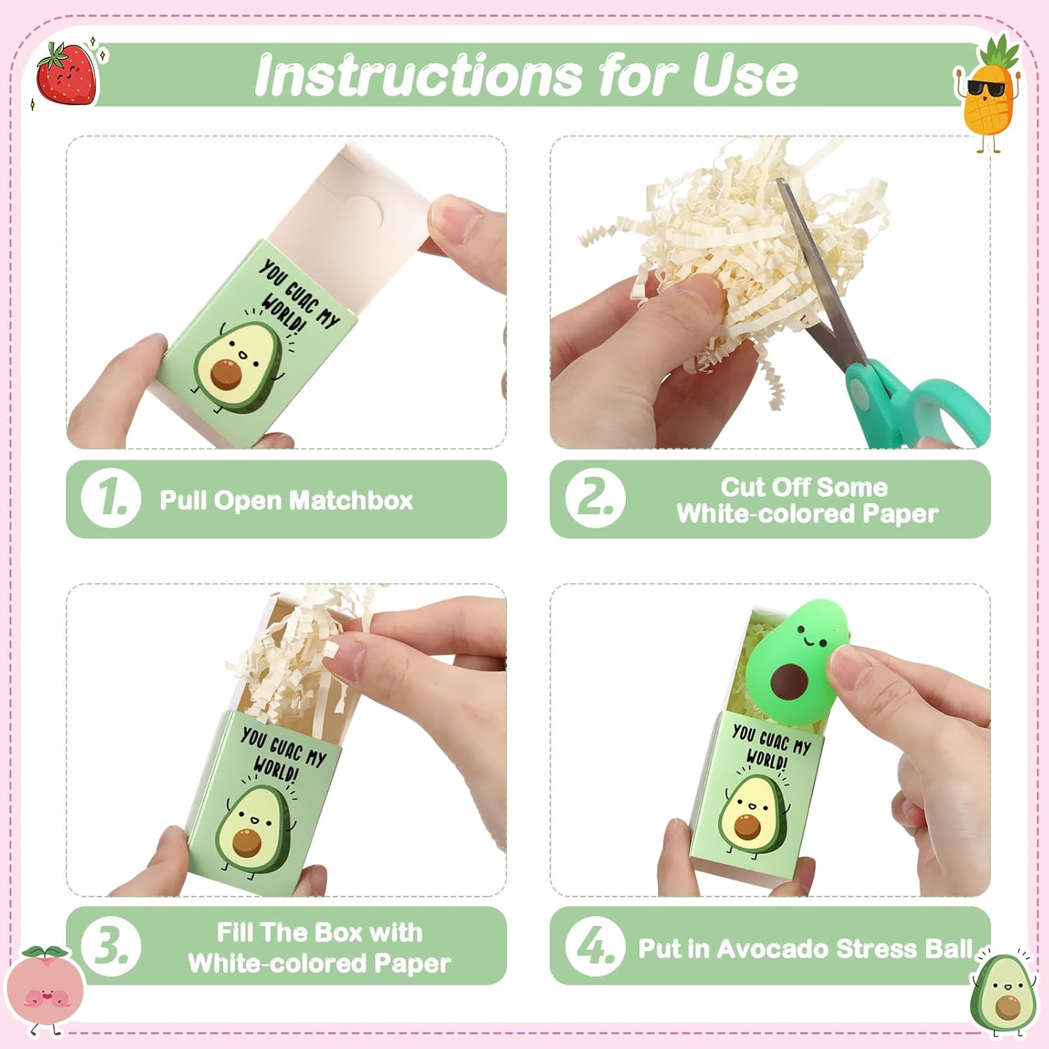 Wettarn 24 Sets Appreciation Fruit Gifts Cute Stress Balls with Support Gift Boxes Inspirational Party Favors for Employee Coworker Friends Office Positive Relief Toys