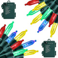 Christmas Lights - Battery Operated String Lights 50 LED String Lights Mini Lights with Auto-Timer and 8 Lighting Modes for Christmas Wreath Party Wedding Garden Home Decoration, Multicolor 2Pack