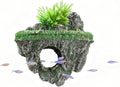 Aquarium Floating Island, Interactive Decor Toy for Betta Fish, Guppies, Goldfish, Shrimps & Hermit Crabs