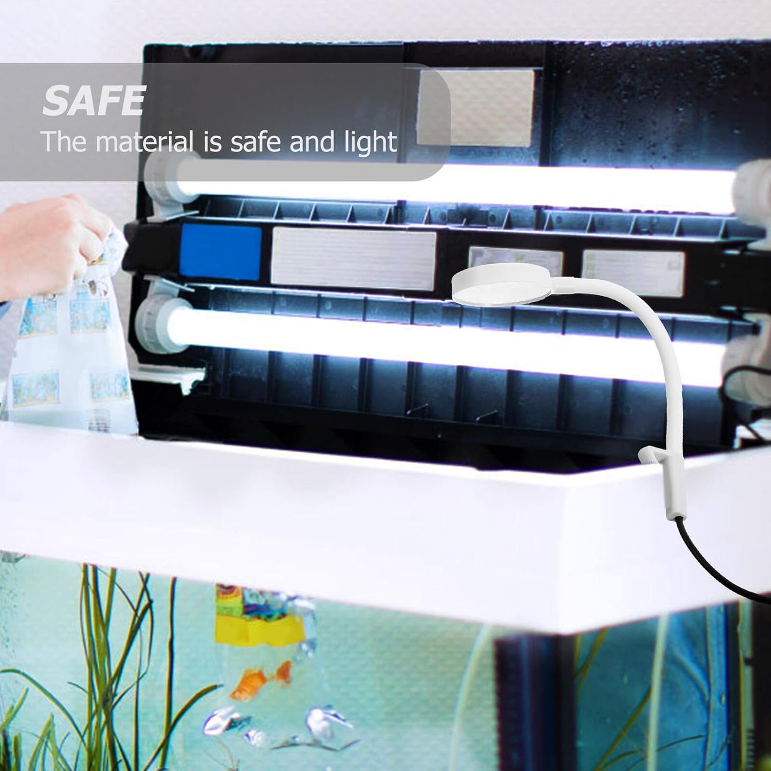 Clamp Fish Tank Light LED Aquarium Lamp Rotatable USB Mini Lighting for Aquatic Plants and Betta Tanks Body