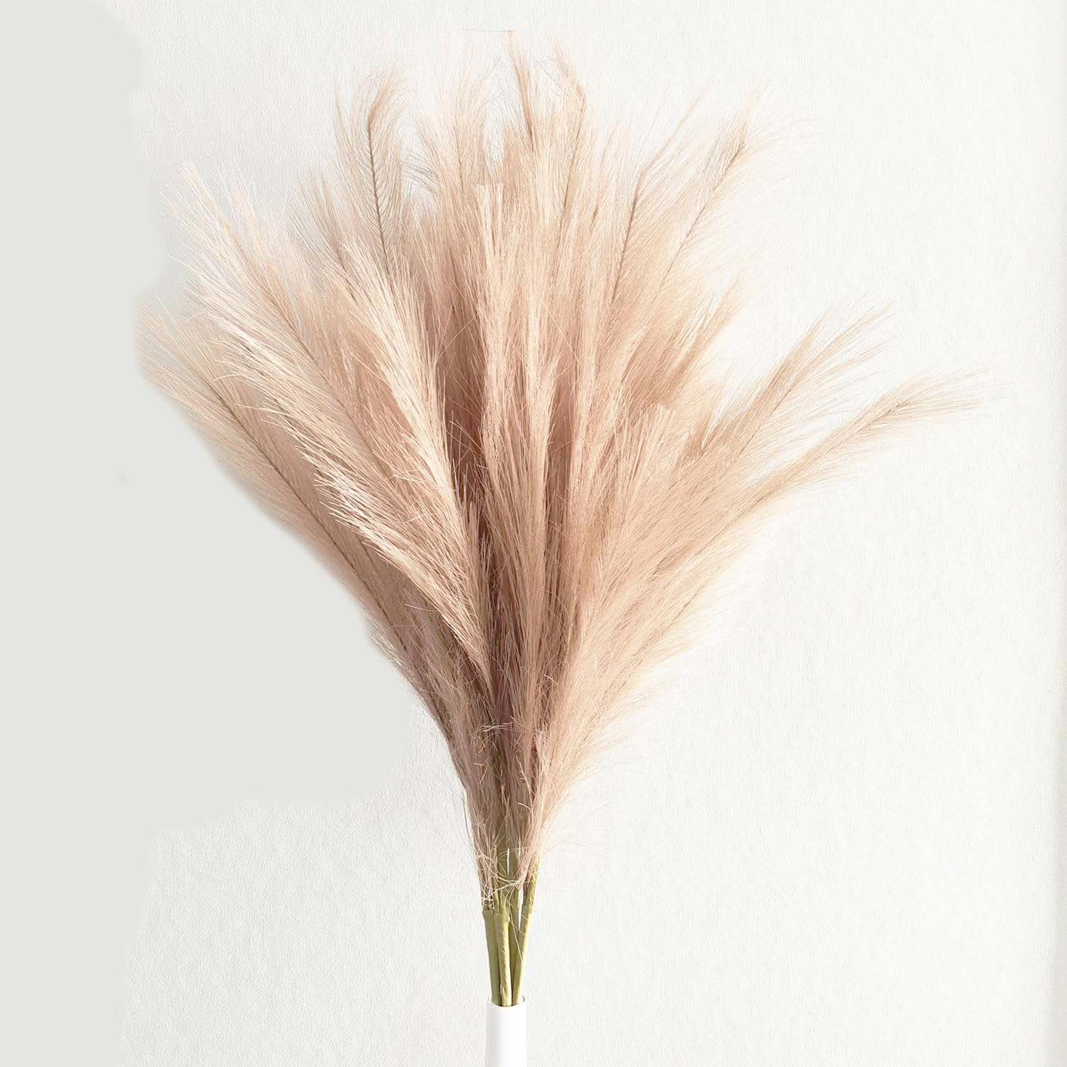 UiiziC Faux Pampas Grass Dried Fluffy Artificial 6pcs 35" Ascendant Grass for Vase Fillers Wedding Party Bouquets Home Hotel Centerpieces Decor (Brown)