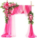 TINGE TIME Artificial Arch Flowers Kit Pack of 5, Wedding Decorations for Reception with Hanging Flowers, Wedding Arch Silk Floral Arrangements Ceremony Backdrop Bridal Shower Outdoor Party Decor