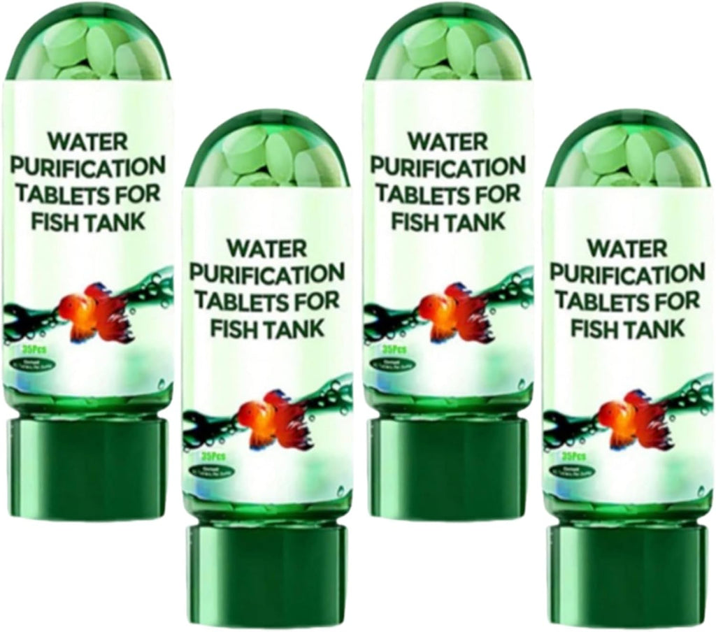 Powerful Aquarium Water Purification Tablet,Water Purification Tablets for Fish Tank,Remove All Kinds of Turbidity from Fish TankWater (4PC)