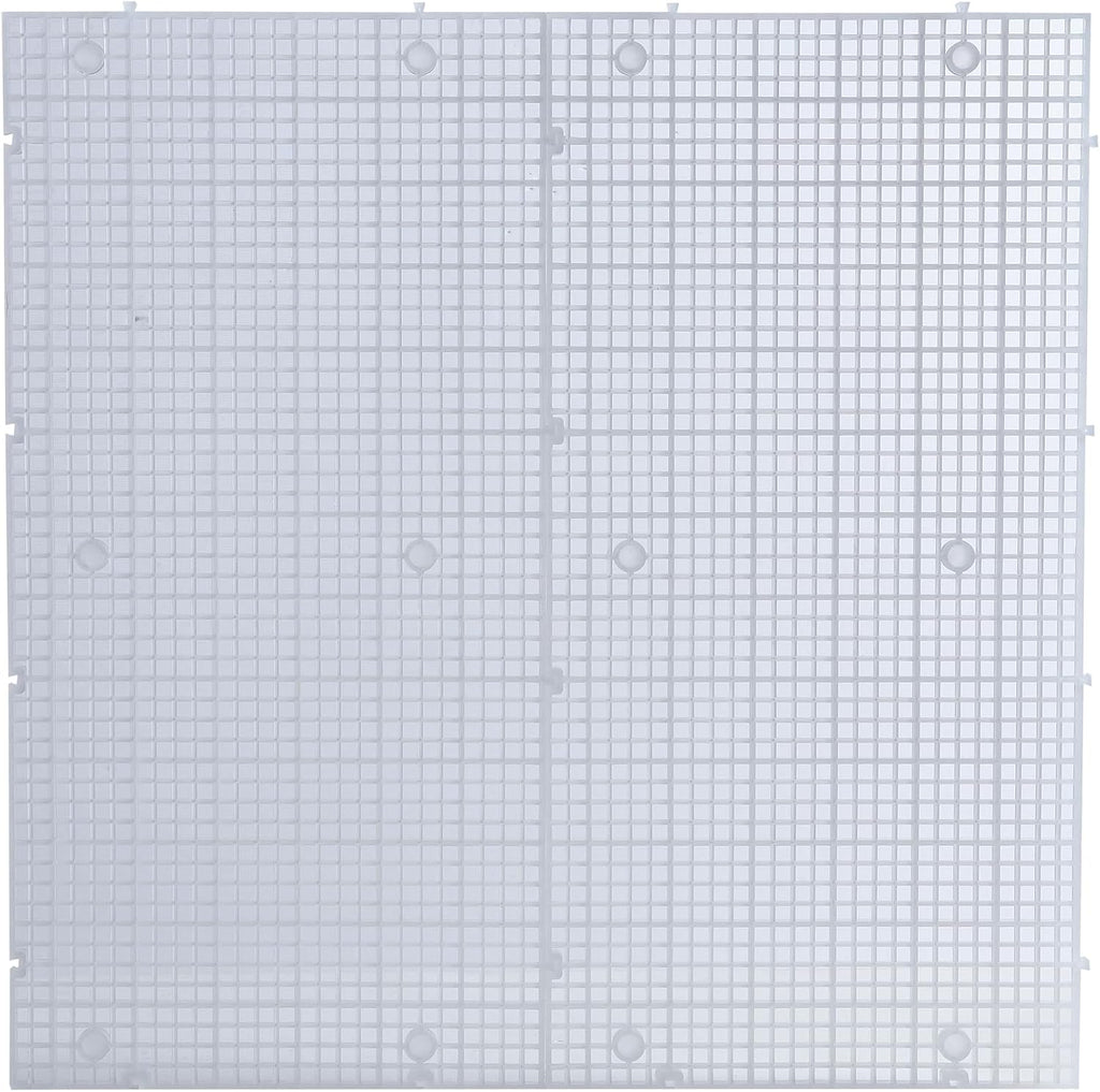 ALEGI Plastic Grid Divider Tray Egg Crate Louvre Aquarium Fish Tank Bottom Isolation with Bracket (8pcs)