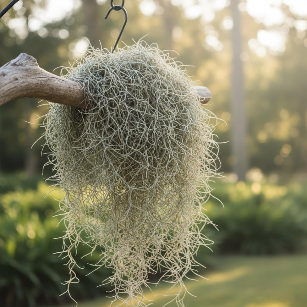 Air Plants Spanish Moss for Plants Indoor, Tillandsia Air Plant Live, Air Purifying Plant Indoor, Clump 10" Long for Home Garden Decoration, Hanging Houseplant