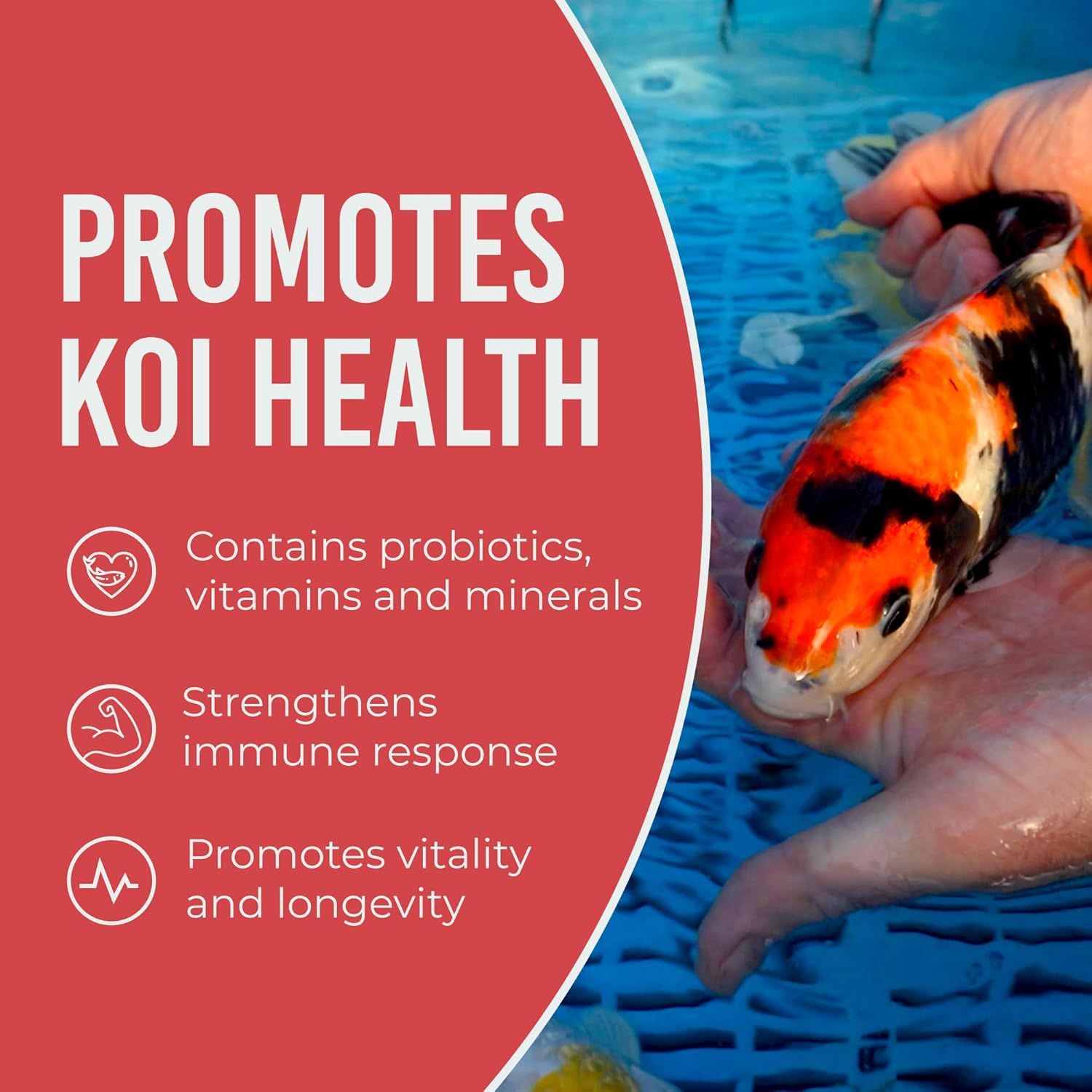 Blue Ridge Koi Fish Food 50lb - Platinum Pro Formula Goldfish Food, Premium Pond Pellets