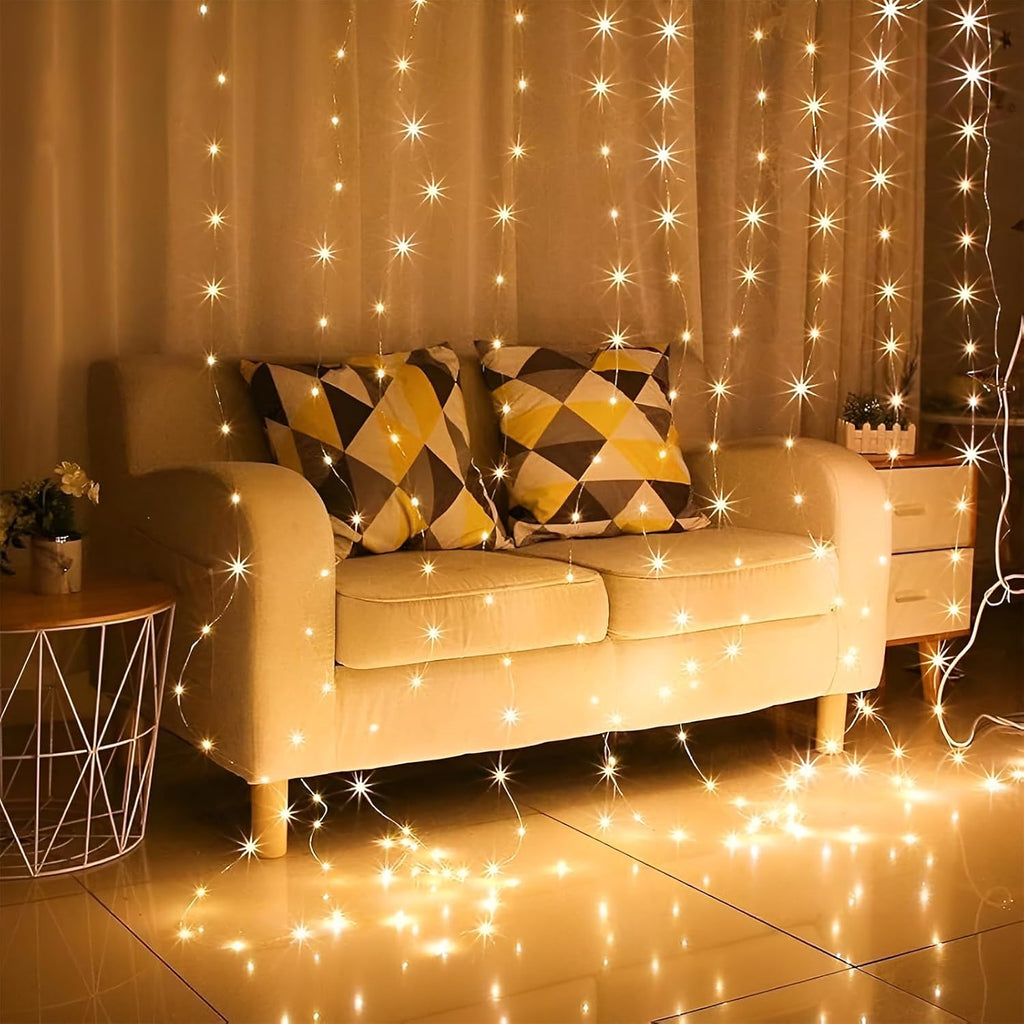 Moobibear 33Ft 100LED Plug-in Waterproof Fairy String Lights with 8 Lighting Modes - Indoor & Outdoor Decor for Bedroom, Girl’s Room, Garden, Party, Christmas - Warm White Twinkle Lights
