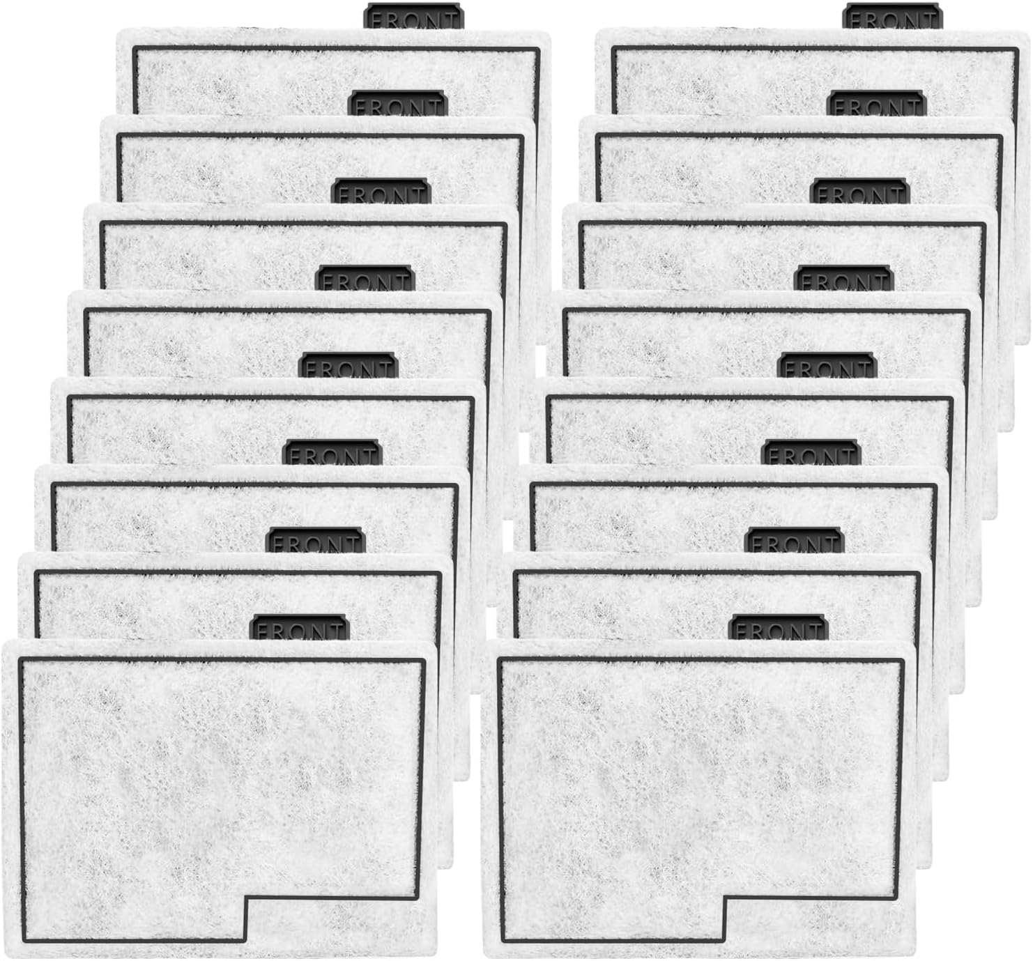 16 Pack Small Aquarium Filter Cartridges Compatible with Aqueon QuietFlow E Internal Power Filter Size 10 and Minibow Aquarium Filters Size 1/2.5/5