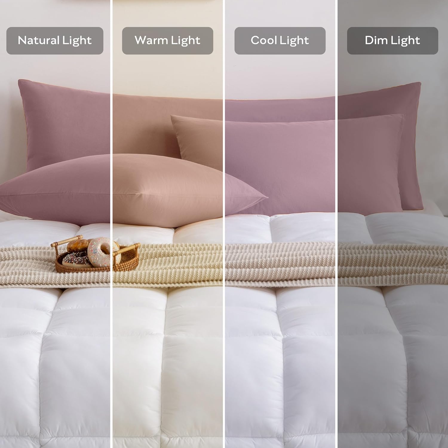 JELLYMONI Pillowcases King Set of 2 Cotton Envelope Pillow Covers Pink 20×36in Bed Pillow Cases 100% Washed Cotton Soft Breathable (Pillows are not Included)