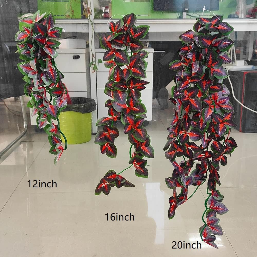 Dsoar 40cm/16in Aquarium Decorations Plants Artificial Fake Plastic Water Grass Plants for Fish Tank Aquarium Decor Artificial Hanging Plants