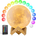 Moon Lamp Upgrade 16 Colors, Moon Light Gifts for Girls Boys Kids Women Birthday, Teen Gifts Trendy Stuff, Cool Astronomy Gifts, Shelf Decor, Remote & Touch Control Moon Night Light, Diameter 4.8 inch