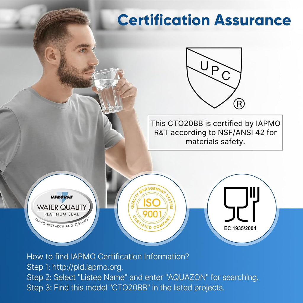 PUREPLUS 5 Micron 4.5"x 10" Whole House Water Filter Cartridge Combo Kit with Activated Carbon Block, and Iron Reduce Filter, Replacement for WFHDC8001, CB-BB-10, GE FXHTC, GXWH40L, GXWH35F, 1PACK