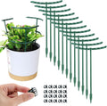 12 Pack Plant Support Stake,Half Round Plant Support Ring with 20 Pcs Clips,Plastic Plant Cage Plant Cage Holder for Small Plant Flower Vegetable,Indoor Leafy Plants(green,Size:9.45 x 5.51inch)
