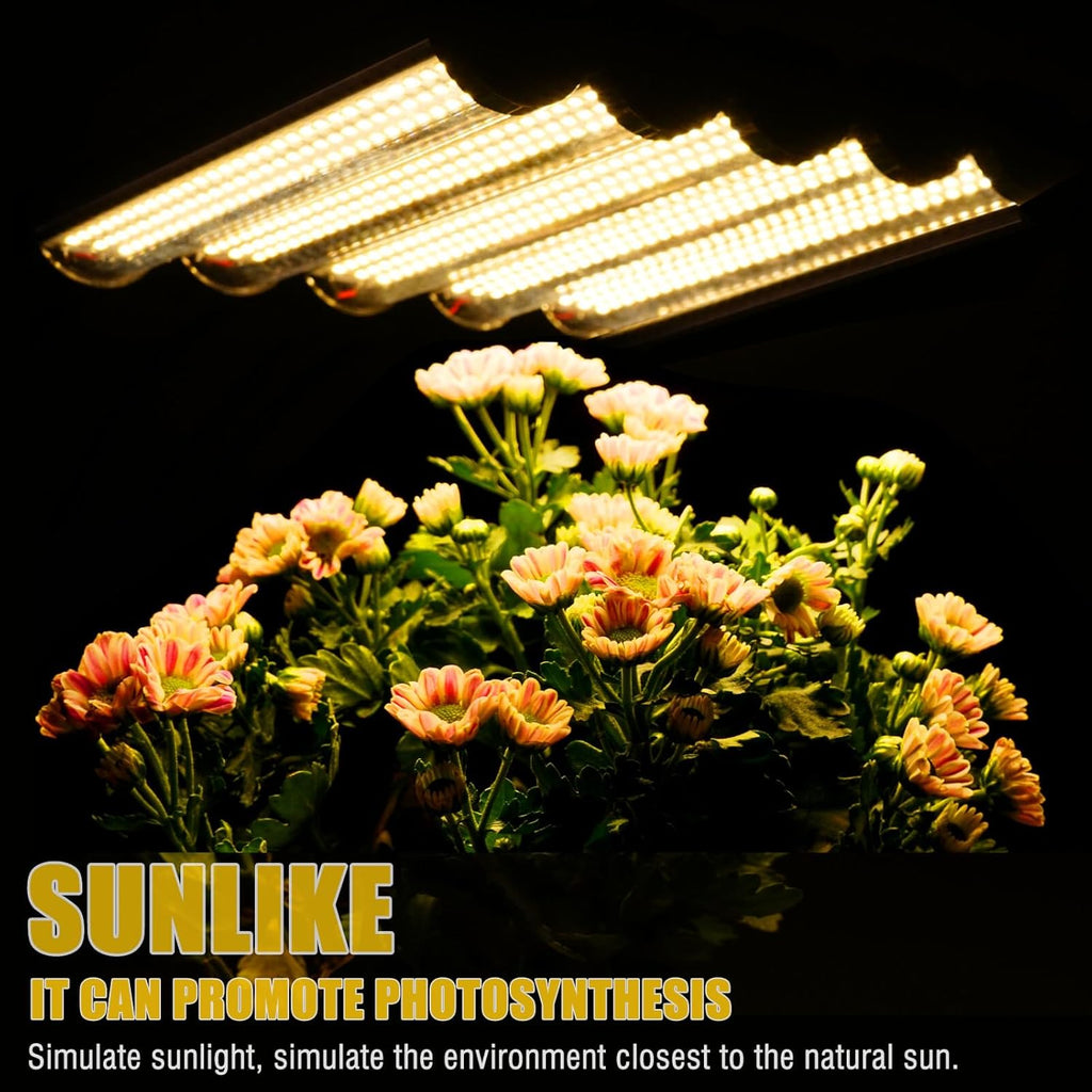 5 in 1 Grow Lights for Indoor Plants Full Spectrum, LED Grow Lights with Stand, Auto On/Off Timing 3/6/9/12/15/18H & 10 Brightness Levels Plant Growing Lamps for Indoor Plants.
