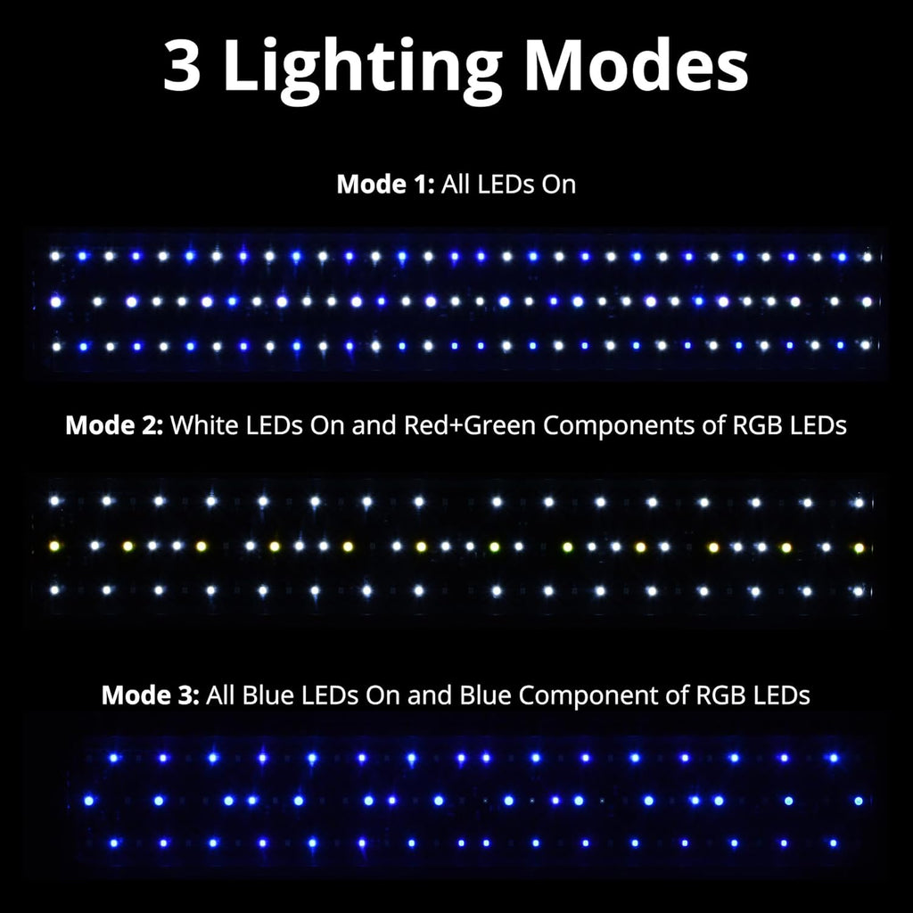 NICREW 24W Saltwater Aquarium Light, Marine LED Reef Light for Corals, Programmable Timer Controller, 24 to 30-Inch