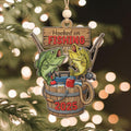 Personalized Bass Fishing Ornament - Fishing Pole and Tackle Ornaments Christmas Tree Decor - Outdoor Hanging Xmas Decorations Gift for Anglers, Dads & Fisherman