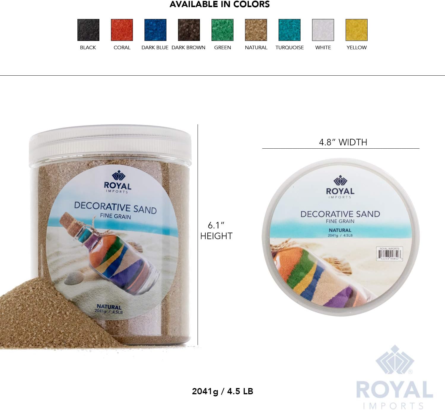 Royal Imports Decorative Beach Sand for Vase Filler, Wedding, Home Decor, Arts & Crafts, Fire Pit, Fireplace, Pet Tank Habitat - 4.5 LBS, Dark Blue