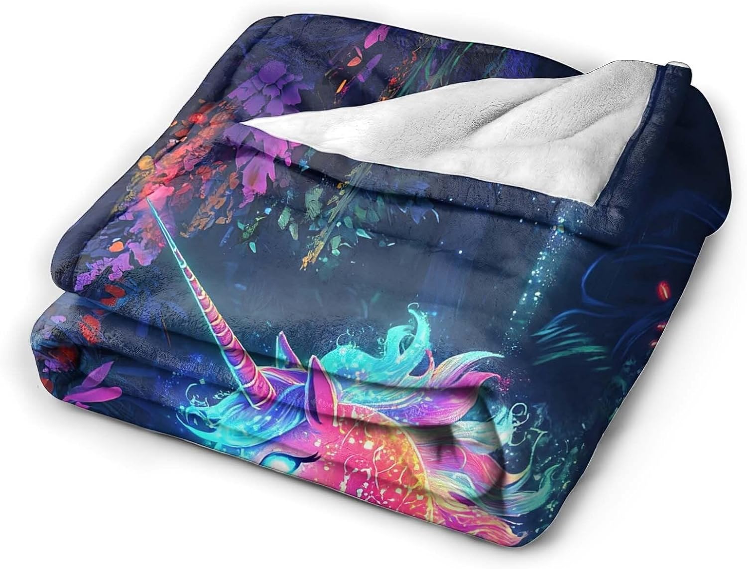 Unicorn Throw Blanket Unicorn Stuff Gifts for Kids Girls Boys Adults Women Man Soft Cozy Warm Plush Fluffy Fuzzy Fleece Blanket Decor 40''X50''