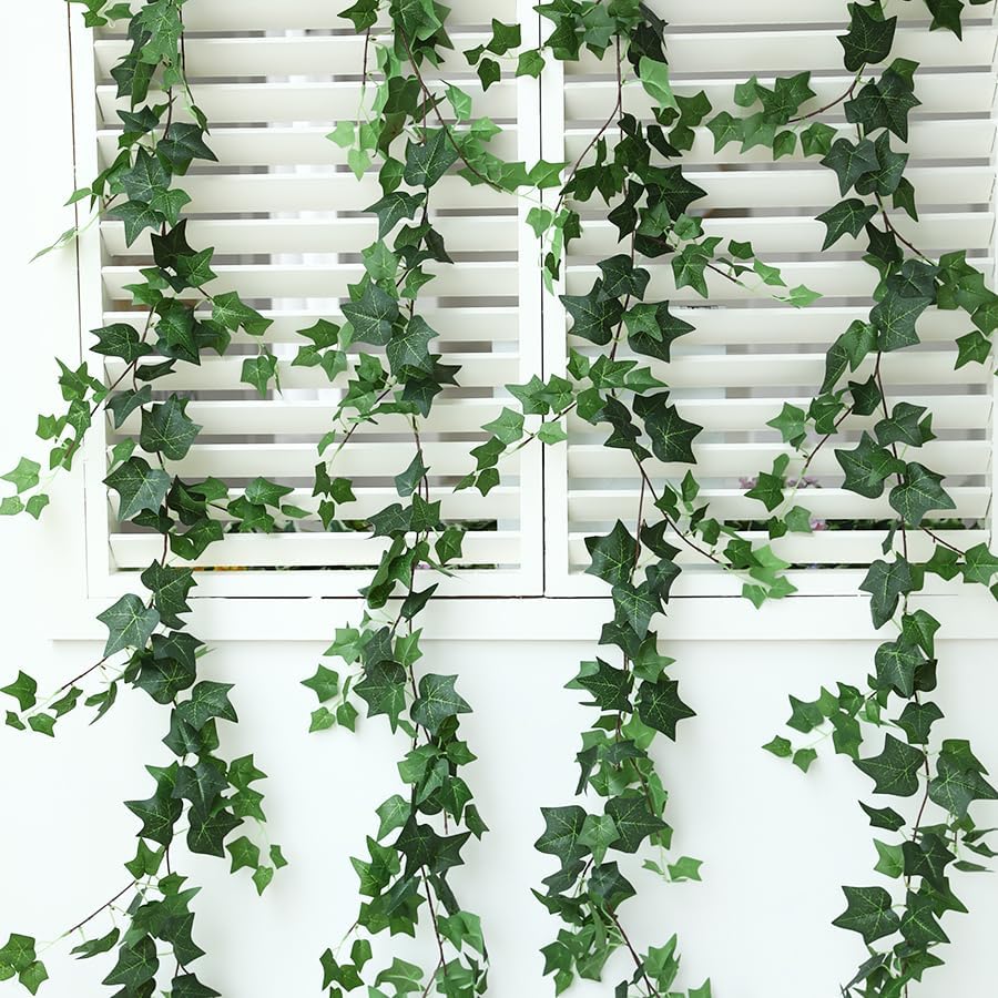 ucky 2pcs Artificial Ivy Artificial Vines Artificial Plants 71 Inch Fake Hanging Plants Silk for Garden Terrace Beach Party Decoration Wedding Decoration （Green）