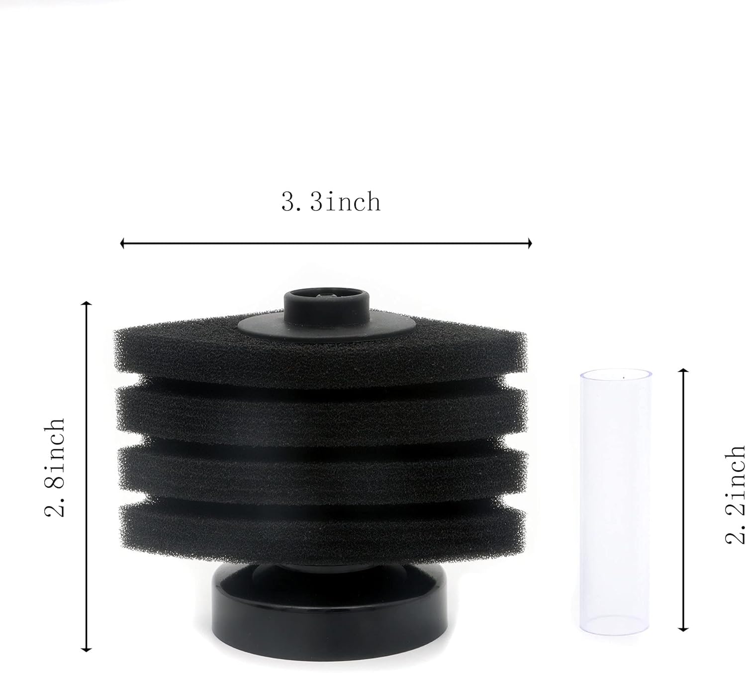ALEGI 4pcs Small Aquarium Bio Sponge Filter with Suction Cups, Check Valves for 5 Gal, 10 Gal, 20 Gal Breeding Fry Betta Shrimp Fish Tank (Up to 10 Gallon 4 Pcs (Fanshaped))