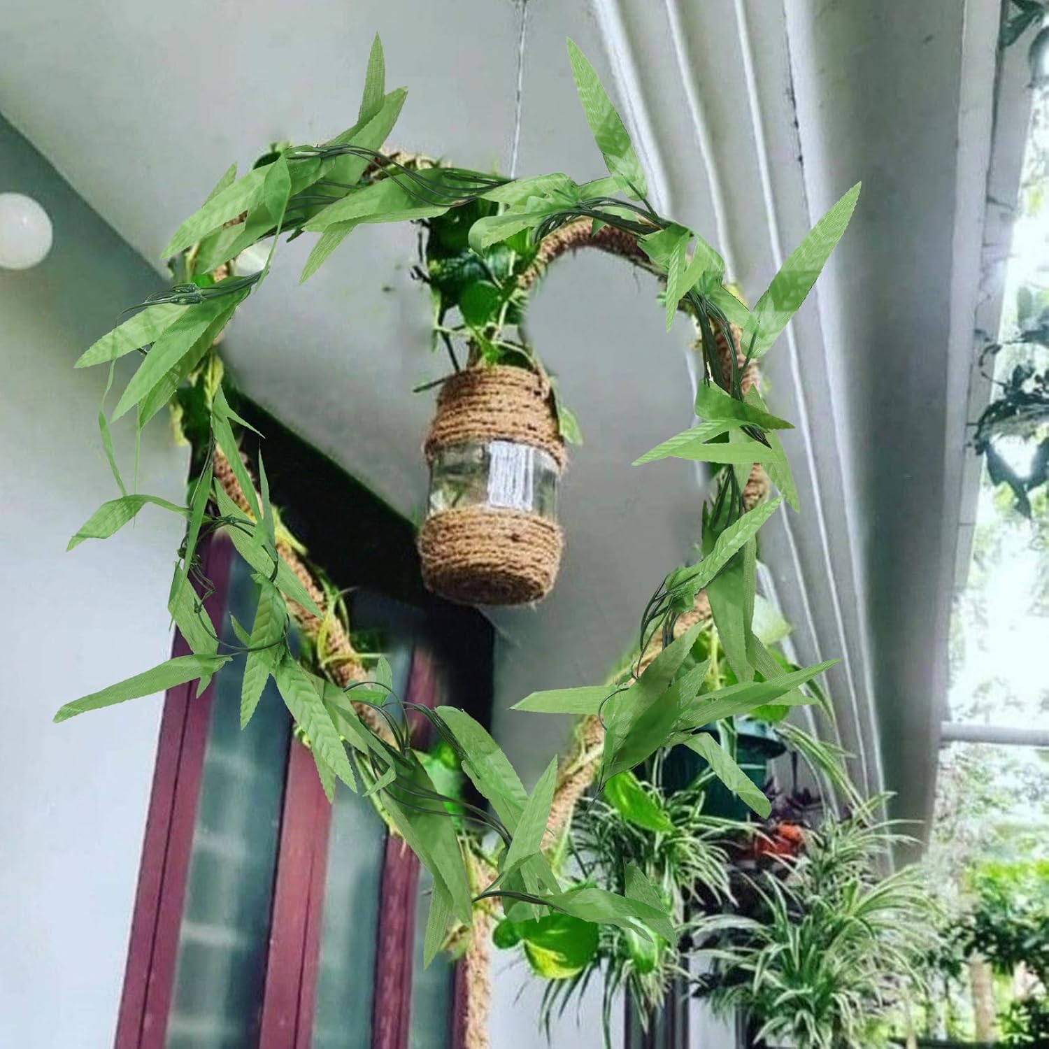 100pcs 600 ft Artificial Ivy Garland Fake Hanging Vines for Room Decor Artificial Greenery Ivy Vine Plants for Jungle Party Bedroom Home Garden Outdoor Wedding Wall Decor