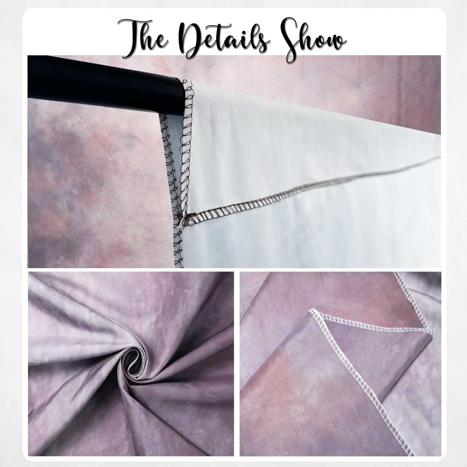 Abstract Professional Photography Backdrop for Portrait Photo Props Booth Background Photoshoot Studio with Polyester Fabric Roller Pocket on Top (8x10,Purple,No Stand)