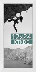 KTKDE 12x24 Picture Frame white, Picture Poster Photo Frame wooden for Wall Decoration, Classic Black Minimalist Style Suitable for Decorating Houses,Any style Best gift
