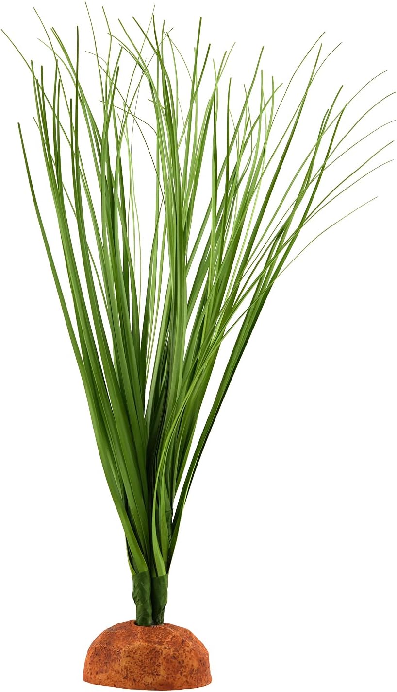 Fake Green Grass Plants, Reptile Plants for Terrarium, Bearded Dragon Tank Accessories Habitat Decor fit Crested Gecko Leopard Lizard Chameleon Ball Python Snake