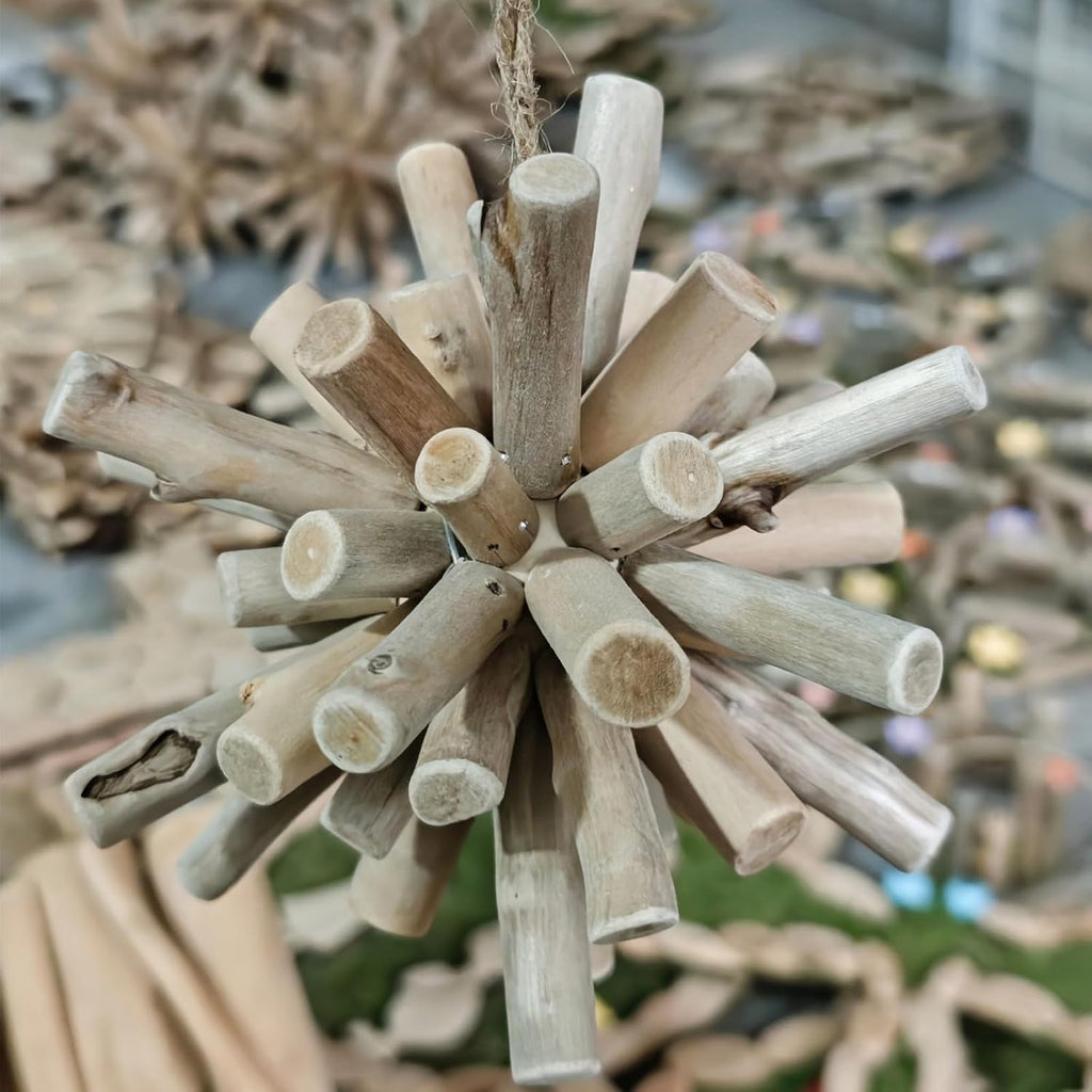 BYHER Driftwood for Crafts, 4.7 Inch Long 0.4-0.8 Inch in Diameter Driftwood Sticks for DIY Crafts Photo Props School Projects, Beach Wood Crafts Decor (20Pcs)