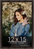 wallsthatspeak 12x15 Espresso Brown Picture Frame for Puzzles Posters Photos or Artwork