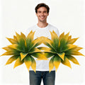 Artificial Agave Faux Agave Fake Greenery Outdoor Artificial Plants Fake Plants for Indoor Home Decoration Plastic Plants Outdoor Decor Front Porch Decor Simulation Plants 18In(Yellow) 2Pack