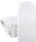 Segarty Filter Bag, 10 Pack 0.5mm Fine Mesh 7.7 x 3 Inch Reusable White Nylon Aquarium Media Net Bags with Plastic Zipper for Ceramic Rings, Bio Balls, Activated Carbon, Charcoal, Fish Tank
