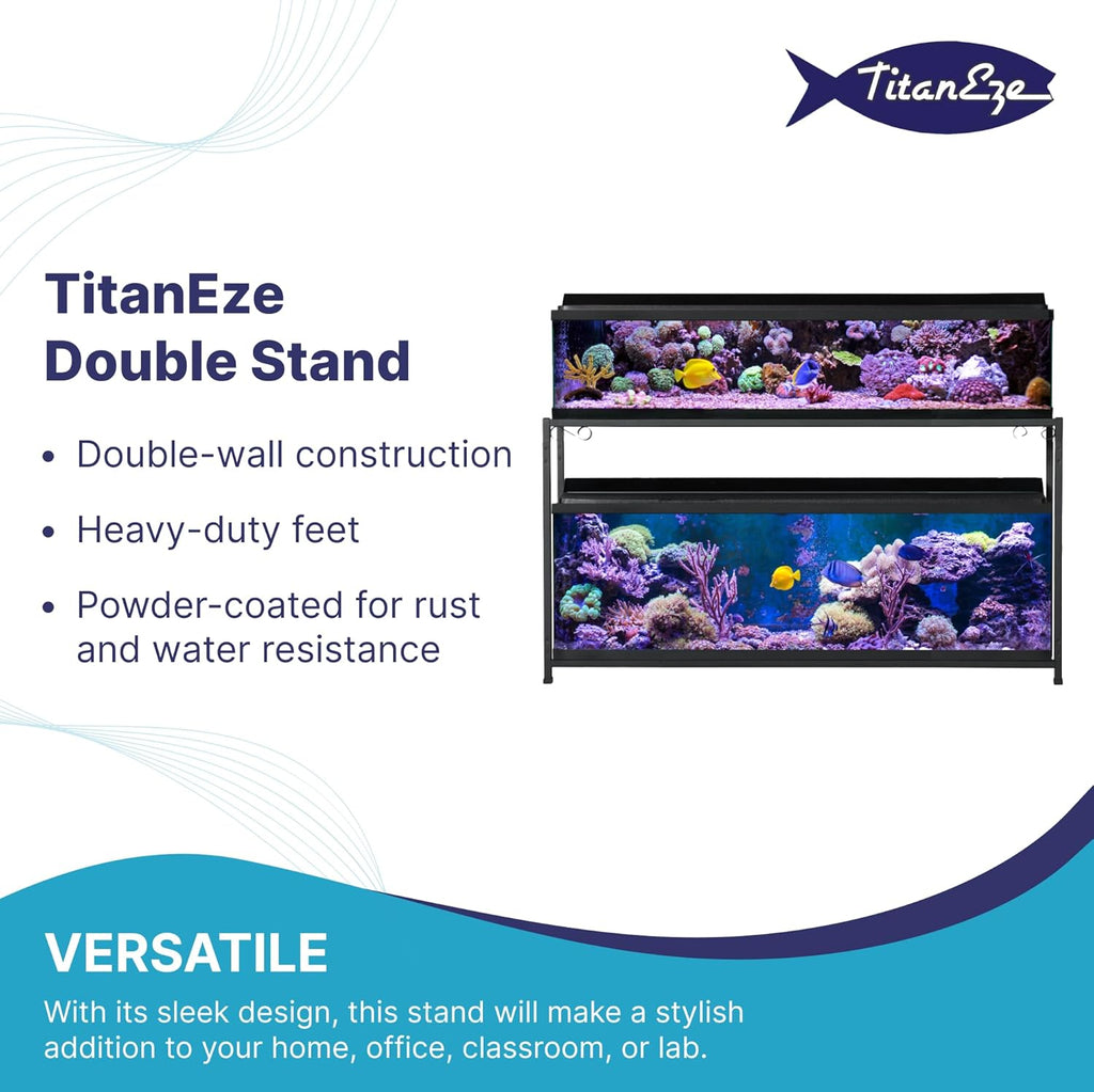 TITANEZE 55 Gallon Double Aquarium Stand (2 Stands in 1), Fish Tank Stand, Bird Cage Stand, 50.5" W x 32" H x 13" D