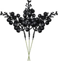Red Berries, 14 Pack Artificial Berry Stems for Christmas Tree Decorations, Crafts, Holiday and Home Decor, 7.9 Inches (Black) …