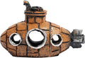 Resin Submarine Ornament: Safe Multi-Level Hideout + Spawning Caves for Aquariums, Boosts Cherry Shrimp Breeding Success, Protects Small Fish & Crabs (Fresh/Saltwater)