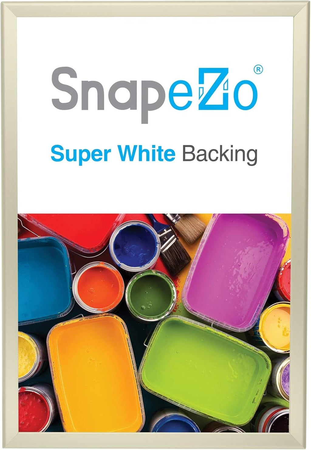 SnapeZo Poster Frame 20x30, Off-White, 1.25 Inch Aluminum Profile, Front-Loading Snap Frame, Wall Mounting, Professional Series