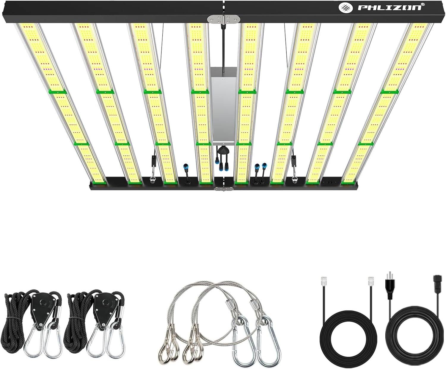 Phlizon FD9600 1000W Plant Led Grow Light for 4x4 5x5 6x6 7x7ft Indoor Commercial Plants Daisy Chain Dimmable Grow Light Brand Driver Foldable Full Spectrum UV IR Growing Lamps (FD9600)