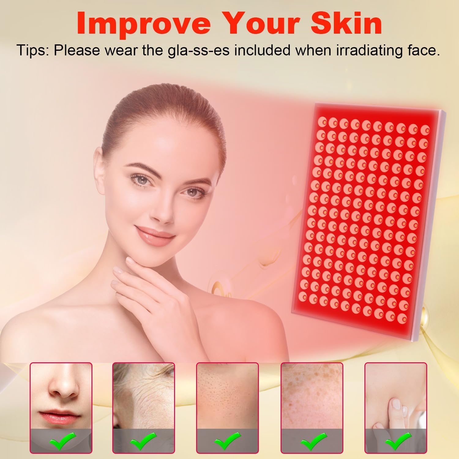 Red Light Therapy for Body and Face, LED Red Light Panel with Stand, 660nm and 850nm Infrared RedLights Therapy Device for Full Body Skin Rejuvenation at Home (2 Pack)