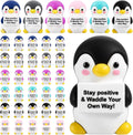 Gejoy 50 Pcs Mini Rubber Penguin Toys Positive Gifts Colorful Penguin Figures Decorations and Encouragement Birthday Motivational Gifts for Colleague Staff Teacher