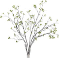 DuHouse 34" 5Pcs Artificial Ficus Branches Fake Greenery Stems Faux Eucalyptus Stems for Home Office Table Centerpieces Garden Vase Filler Decoration(Green)