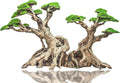 Novelsite Fish Tank Decorations - Large Bonsai Trees with Faux Moss- Aquarium Rocks Aquascaping- Made of Sandstone 17" x 8.6" x 5" Enhance Aquatic Landscape with Realistic Natural Look