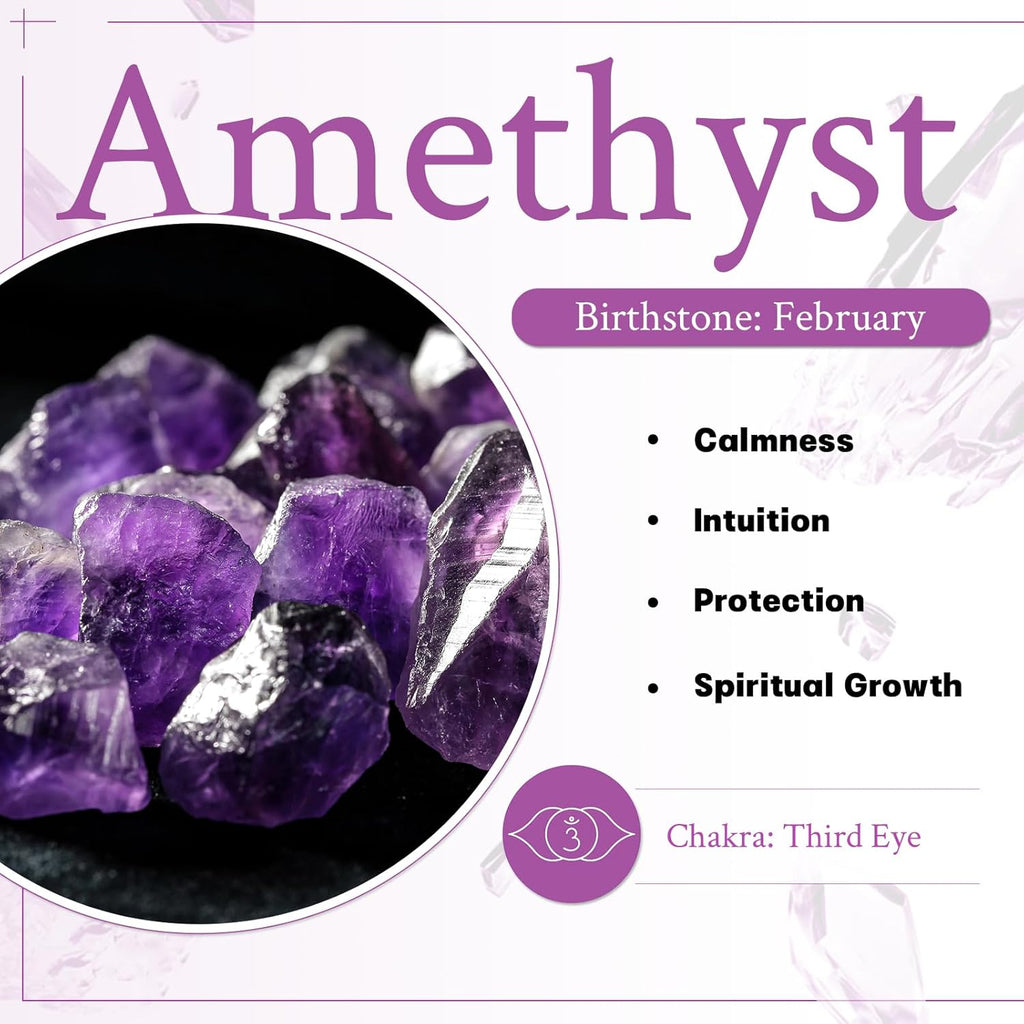 mookaitedecor Natural Amethyst & Rose Quartz Crystal Money Tree Agate Slice Base Feng Shui Bonsai Crystal Tree for Wealth Luck Desk Decor, 4.5-5.2 Inch High