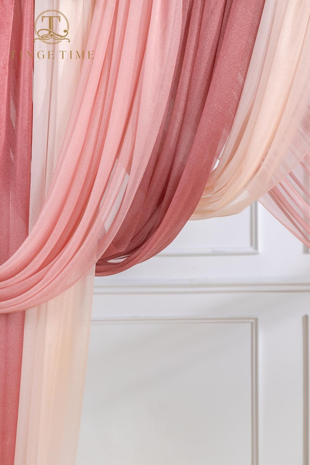 TINGE TIME Artificial Arch Flowers Kit Pack of 5, Wedding Decorations for Reception with Hanging Flowers, Wedding Arch Silk Floral Arrangements Ceremony Backdrop Bridal Shower Outdoor Party Decor