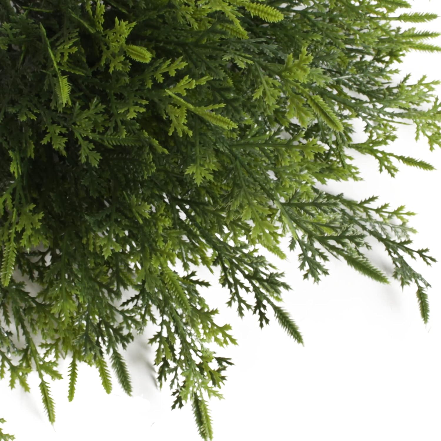Artificial Outdoor Plants 12 PCS Fake Cedar Plants Plastic Faux Pinetree Stems Greenery Shrubs UV Resistant Colorfast Indoor Outdoor Christmas Home Decor for Windowbox Garden Porch Path
