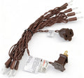 Mini Christmas Lights String Warm White Vintage Short Strand String Lights, Clear Bulbs Wire Fit Light up Christmas Decorations(10 Bulbs Connectable,8ft,Brown)