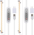 One Strip Growing lamp 2-Pack, Full Spectrum LED Grow Light Strips for Indoor Plants with Auto ON/Off Timer & 4 Dimmable Levels for Green House Hydroponics Succulent (One Head 2 Pack)