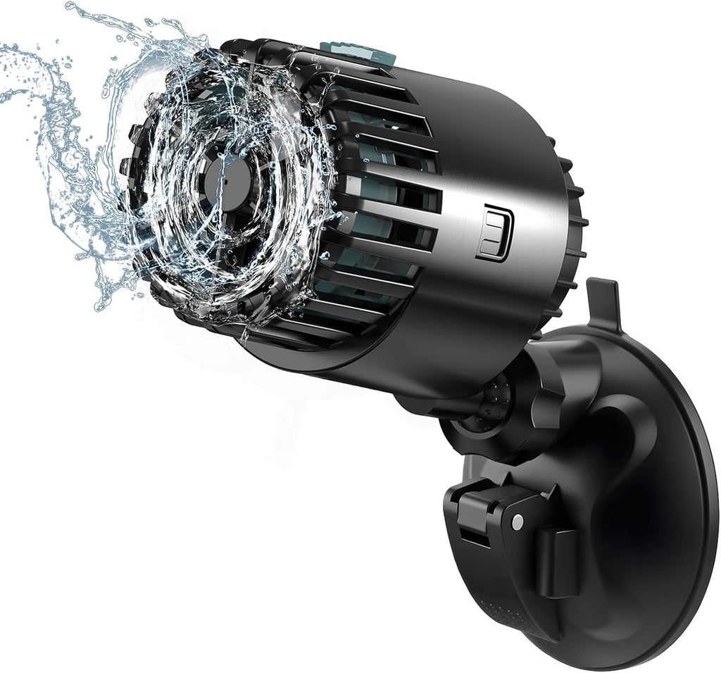 AQQA Wave Maker for Aquarium 75-150 Gallon 2110 GPH Water Circulatio Pump Powerhead Fish Tank Wavemaker with Suction Cup 360°Rotatable Quiet Operation for Freshwater(12W)